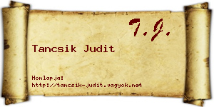 Tancsik Judit névjegykártya